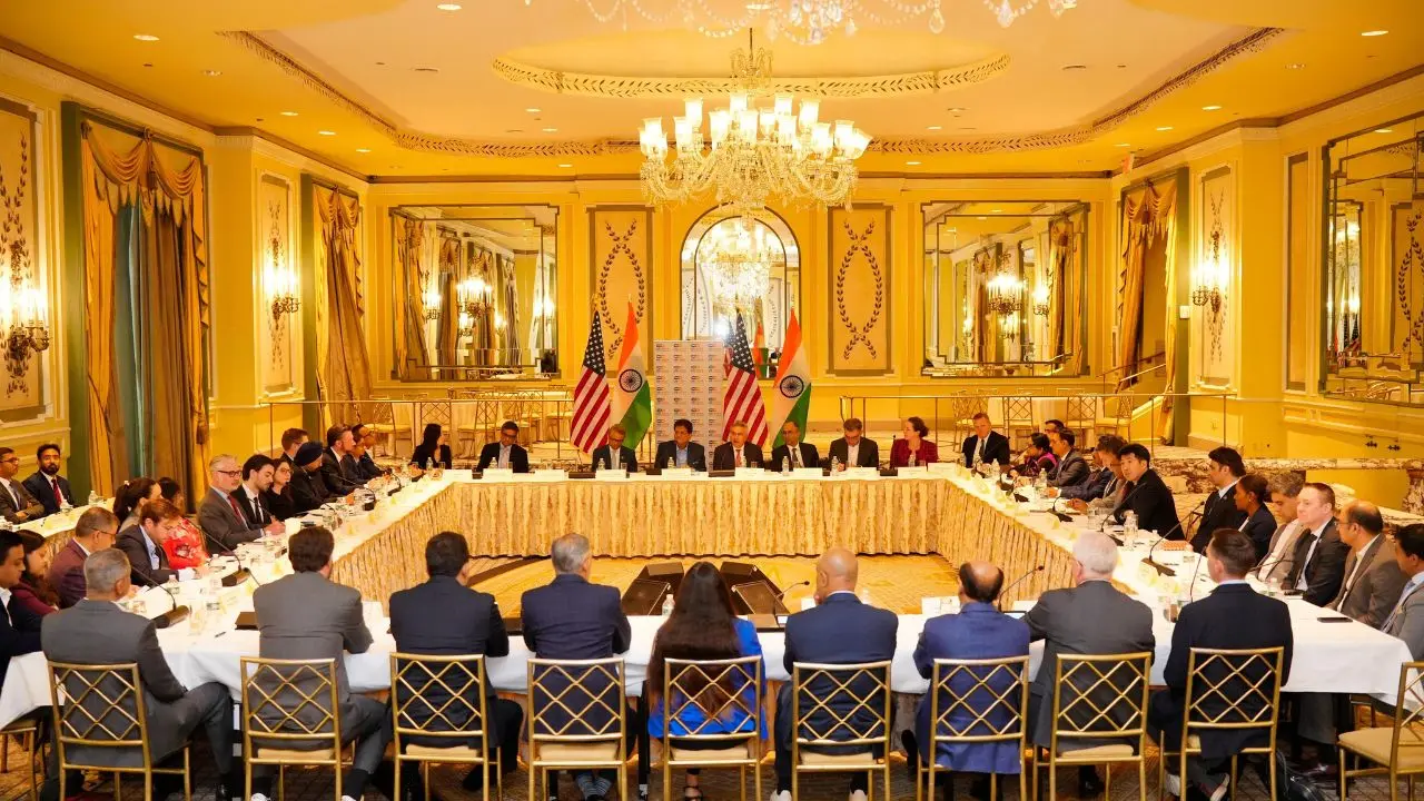 Goyal discusses fintech, pharma and investment opportunities with major US firms. PIC/PTI